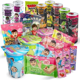 Mega Mix - 7x Tary Drink, 3x Vata, 4x Oplatky, 3x Žvýkačky, 1x Jedlé peníze, Ufouni a Gumoví Ňufíci pro parkour