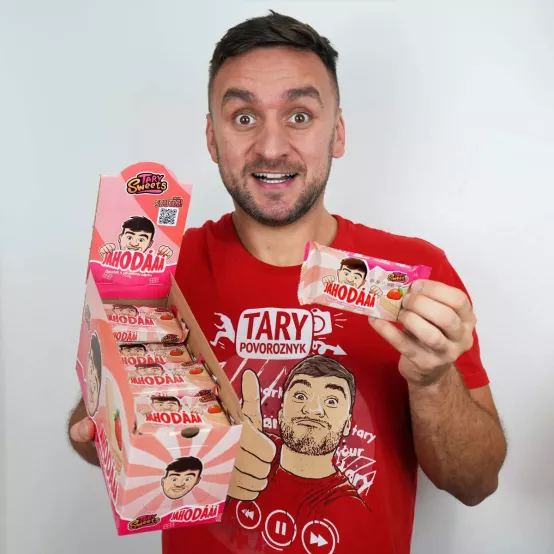 Jahodové oplatky Tary Sweets, 40g – Karton (24 ks)
