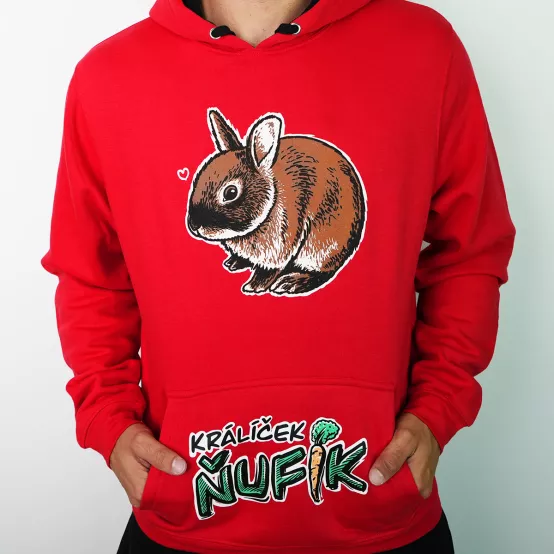 Mikina Králík Ňufík Red