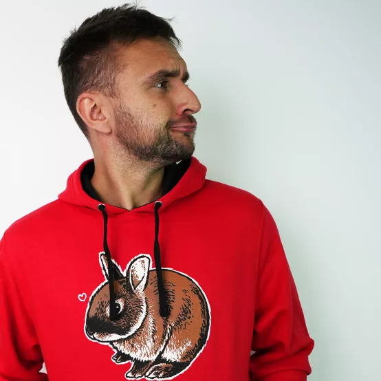 Mikina Králík Ňufík Red