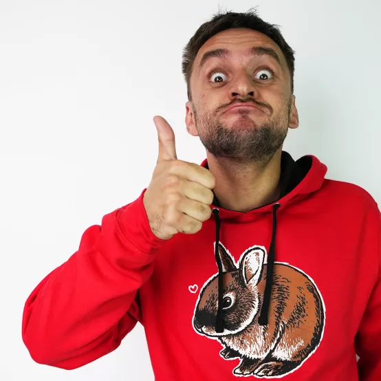 Mikina Králík Ňufík Red