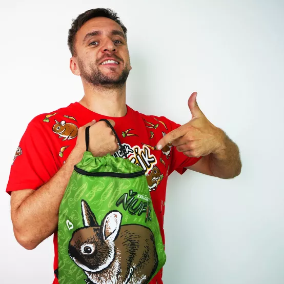 Sportovní Vak se zipem Ňufík Zelený