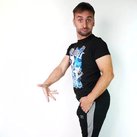 Tepláky Force Černé, šedé pruhy