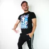 Tepláky Force Černé, šedé pruhy