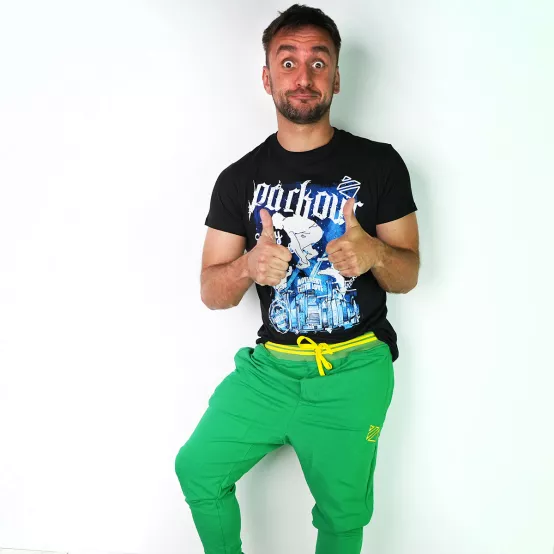 Tepláky Soul Zelené, žlutá výšivka