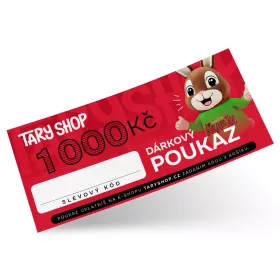 Dárkový poukaz Tary Shop.cz na nákup zboží v hodnotě 1 000 Kč pro parkour